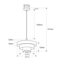 Lampe suspendue design macarron e27 3 
